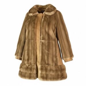 Adolph Schumann For Lilly Ann Luxurious Suede Leather Coat w/ Faux Fur